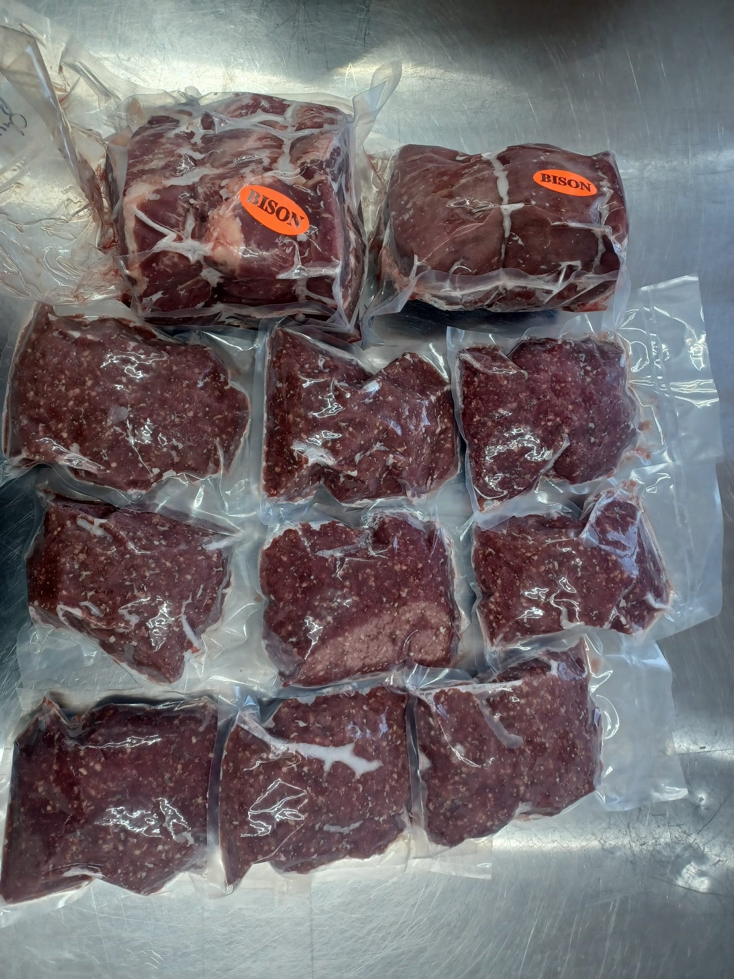 Boxed frozen bison meat- 8 lb slow cooker pack